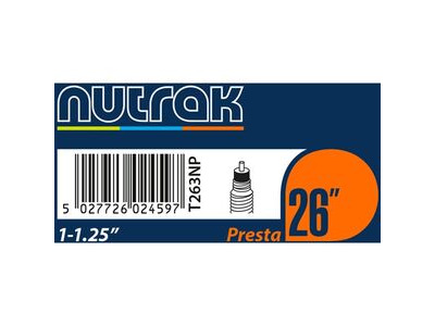 Nutrak 26x1-1.25 Presta Inner Tube 