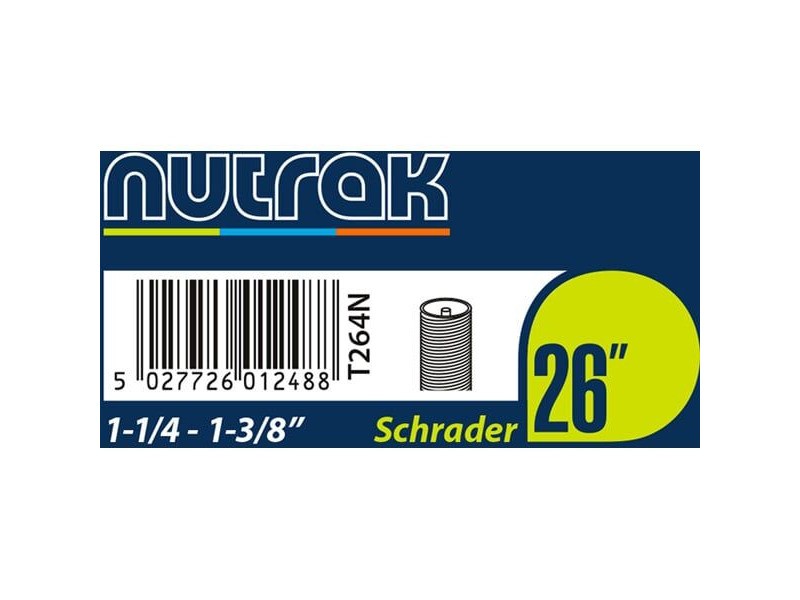 Nutrak 26x1-1/4 - 1-3/8 Schrader Inner Tube click to zoom image