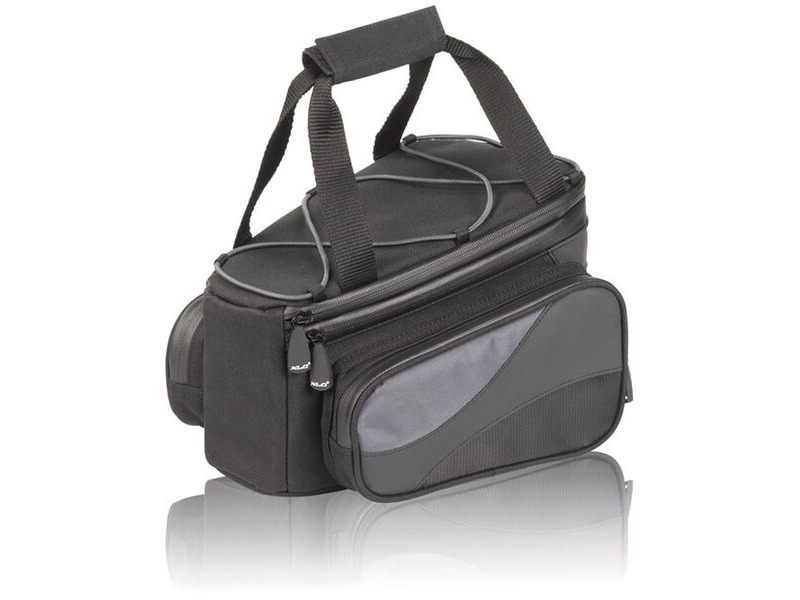 XLC Carrie Rack Bag 15L Black with Side Pockets click to zoom image