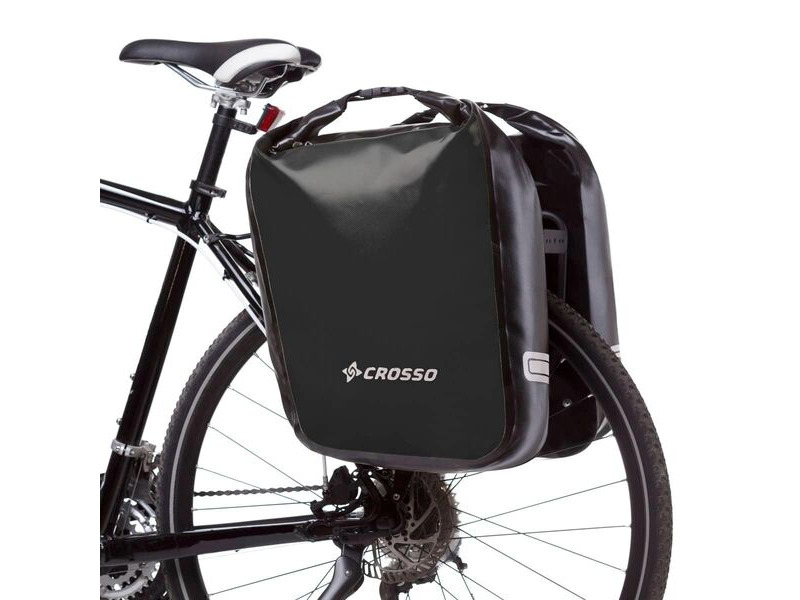 Crosso Bags Dry Waterproof Bags Rail System 60L Pair Black click to zoom image