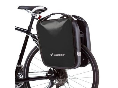 Crosso Bags Dry Waterproof Bags Rail System 60L Pair Black 