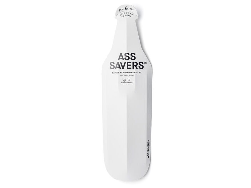 Ass Savers Big Rear Mudguard White click to zoom image
