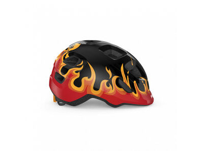 MET Hooray Kids Helmet Black/Red click to zoom image