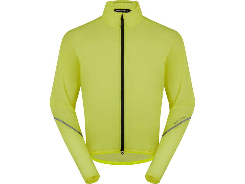 Madison Flux 2L Ultra Packable Men's Waterproof Jacket Hi-viz Yellow click to zoom image