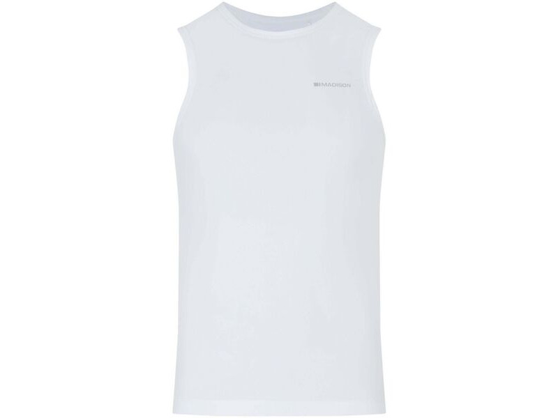 Madison Roam Iso Mesh Sleeveless Baselayer White click to zoom image