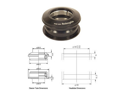 Tange Seiki Technoglide ZS2 Semi Integrated 1 1/8" Headset 