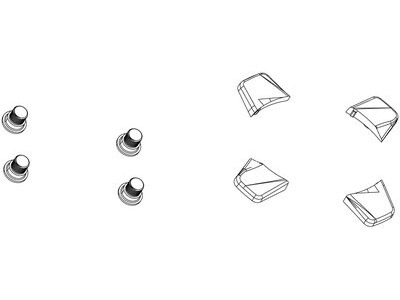 SRAM Spare Chainring Bolt Kit Aluminium with Bolt Covers click to zoom image