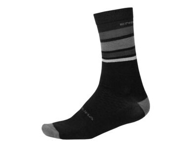 Endura BaaBaa Merino Stripe Socks Matt Black