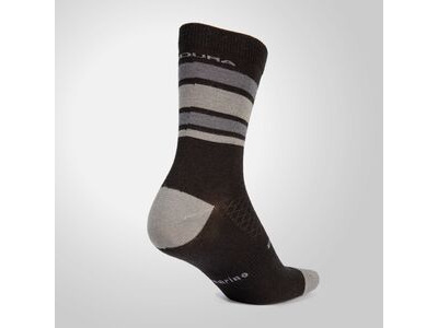 Endura BaaBaa Merino Stripe Socks Matt Black click to zoom image