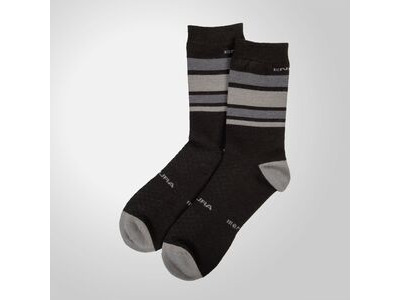 Endura BaaBaa Merino Stripe Socks Matt Black click to zoom image